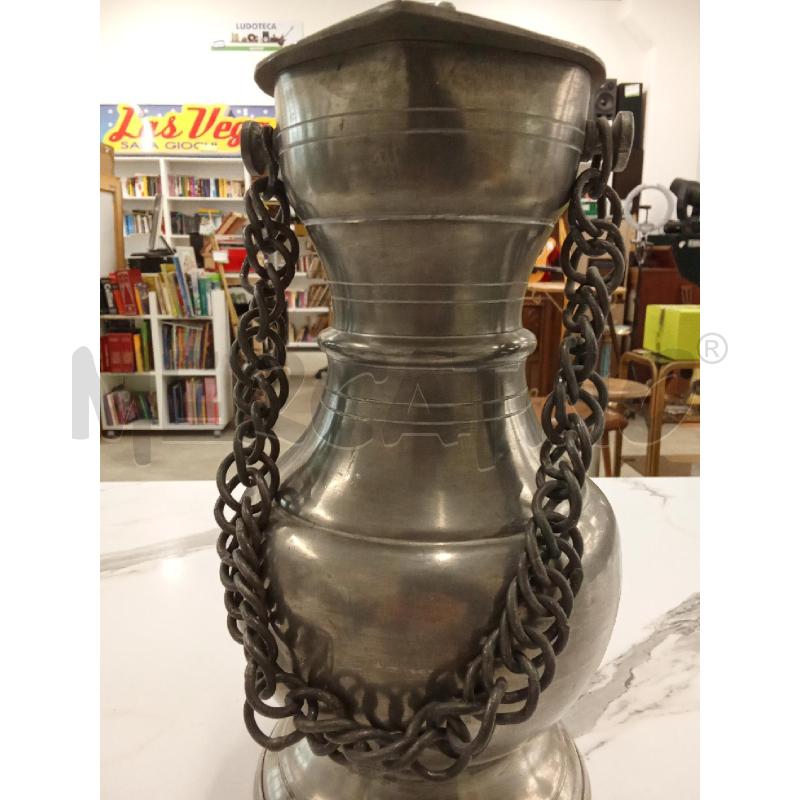 BROCCA VINATGE PELTRO CON CATENA 30CM | Mercatino dell'Usato San giorgio del sannio 4