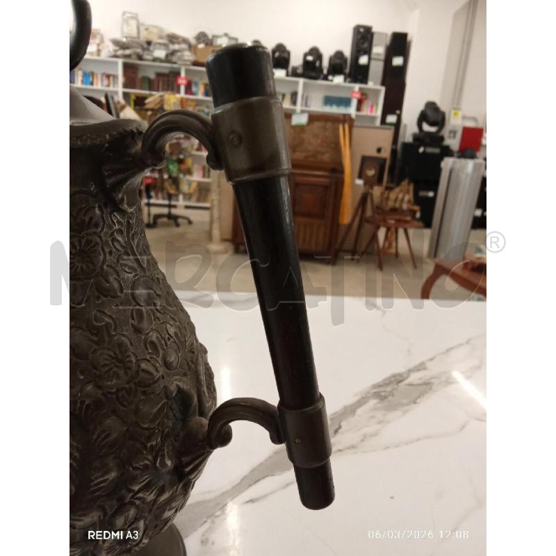 BROCCA  VINATGE MANICO LEGNO RILIEVI FIORI  | Mercatino dell'Usato San giorgio del sannio 2
