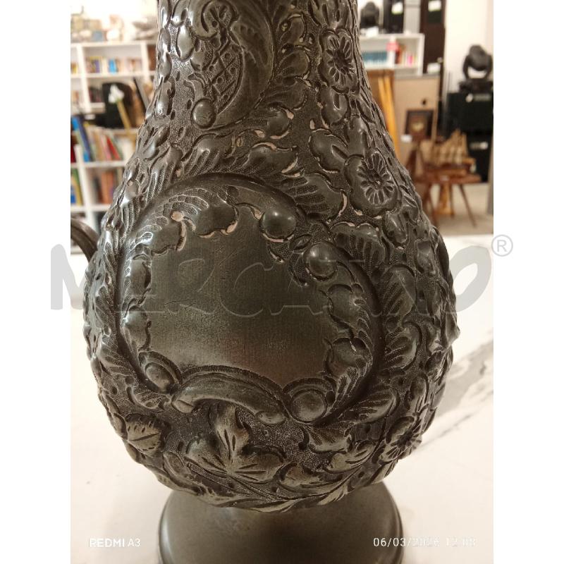 BROCCA  VINATGE MANICO LEGNO RILIEVI FIORI  | Mercatino dell'Usato San giorgio del sannio 5