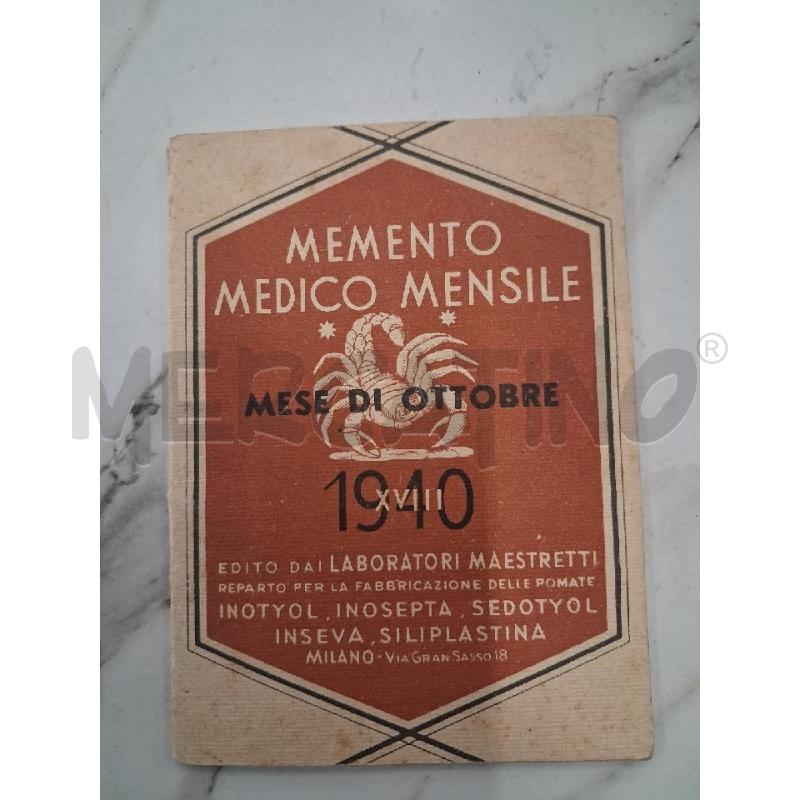 BUGIARIDNO VECCHIO MEMENTO MEDICO MENSILE  | Mercatino dell'Usato San giorgio del sannio 4