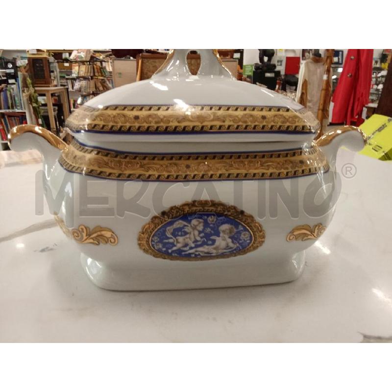 CACHEPOT CERAMICA BELLE EPOQUE DORATO BLU  | Mercatino dell'Usato San giorgio del sannio 2