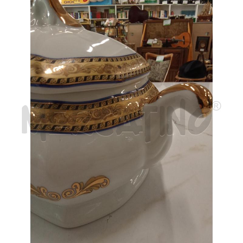 CACHEPOT CERAMICA BELLE EPOQUE DORATO BLU  | Mercatino dell'Usato San giorgio del sannio 4