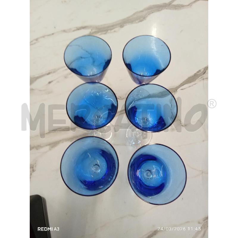 CALICI PZ. 6 CRISTALLO BLU  | Mercatino dell'Usato San giorgio del sannio 2