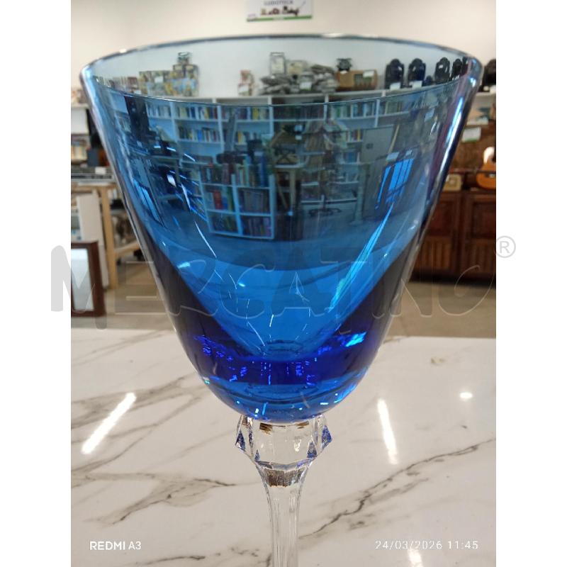 CALICI PZ. 6 CRISTALLO BLU  | Mercatino dell'Usato San giorgio del sannio 3