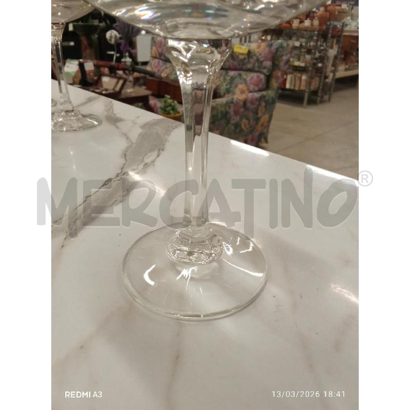 CALICI PZ. 6 CRISTALLO RIGO DORATO  | Mercatino dell'Usato San giorgio del sannio 5