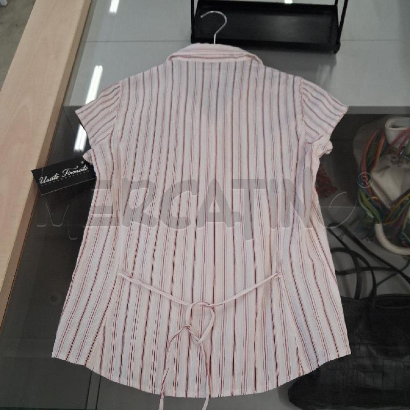CAMICIA BAMBINA BIANCA RIGHE ROSSE ROSA SOTTILI MAX MARA  | Mercatino dell'Usato San giorgio del sannio 2