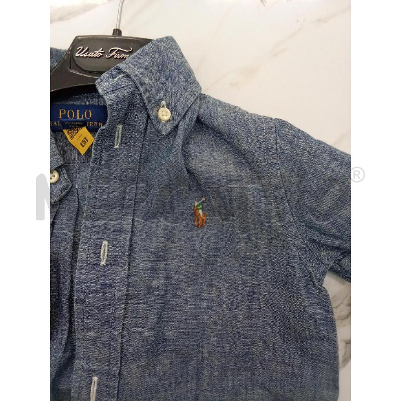 CAMICIA BAMBINO JEANS MANICA CORTA BOTTONI BIANCHI  | Mercatino dell'Usato San giorgio del sannio 2