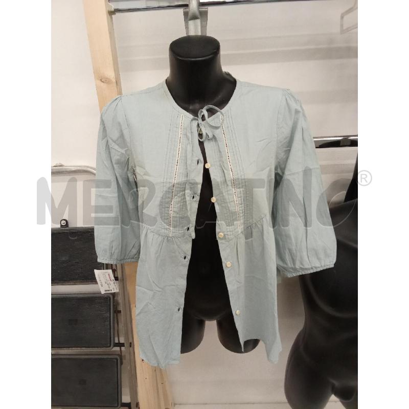 CAMICIA DONNA AZZURRA LEVIS DETT MERLETTO  | Mercatino dell'Usato San giorgio del sannio 1