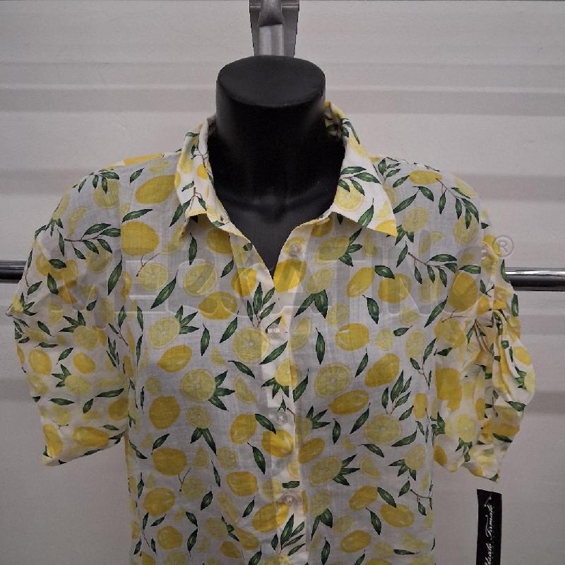 CAMICIA DONNA BIANCA LIMONI  | Mercatino dell'Usato San giorgio del sannio 2