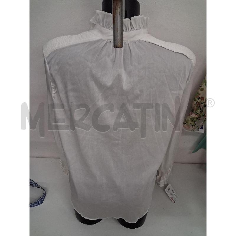 CAMICIA DONNA BIANCA LUNGA RUCHES PIZZO ZARA | Mercatino dell'Usato San giorgio del sannio 3