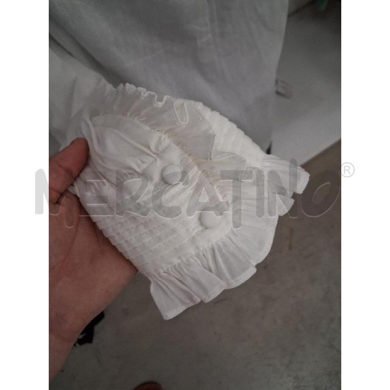 CAMICIA DONNA BIANCA LUNGA RUCHES PIZZO ZARA | Mercatino dell'Usato San giorgio del sannio 4