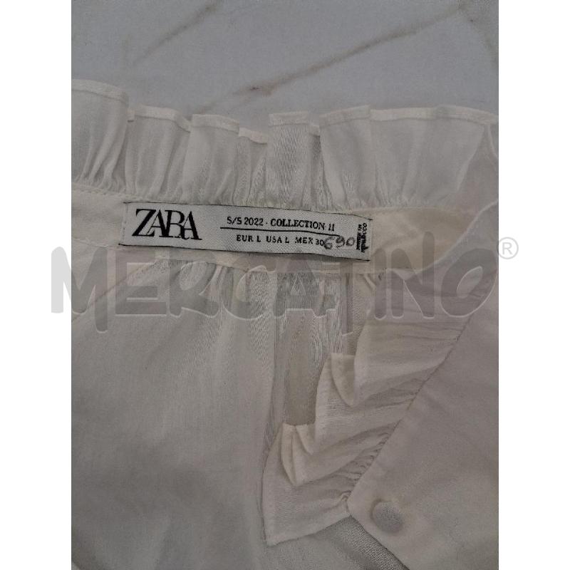 CAMICIA DONNA BIANCA LUNGA RUCHES PIZZO ZARA | Mercatino dell'Usato San giorgio del sannio 5