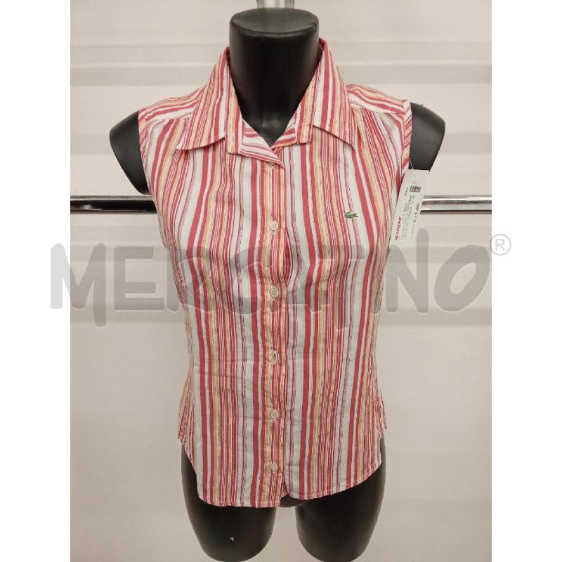 CAMICIA DONNA GIROMANICA LACOSTE ROSA RIGHE ARANCIONI BIANCHE | Mercatino dell'Usato San giorgio del sannio 1