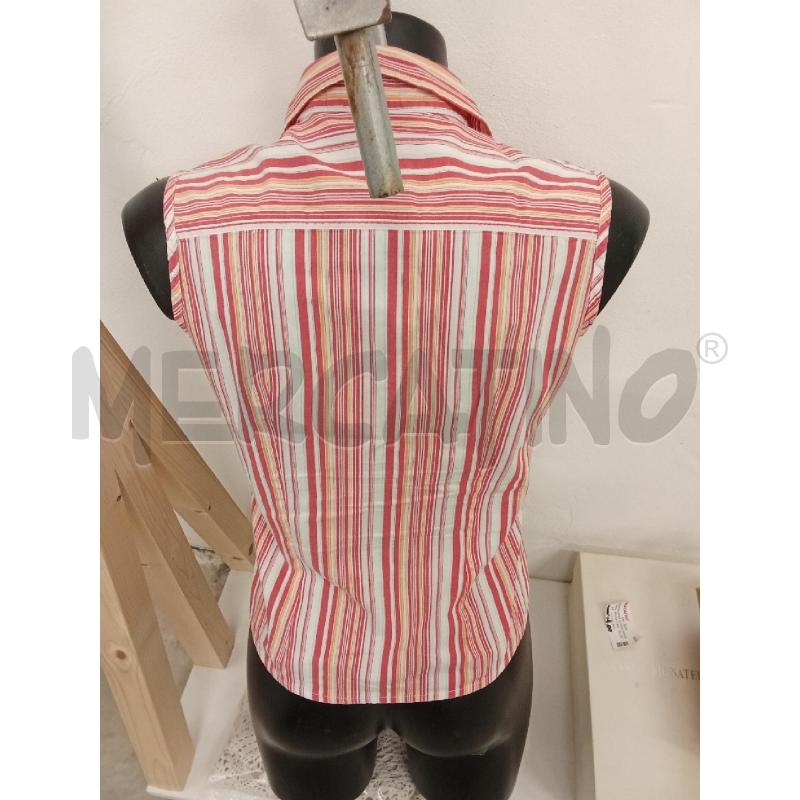 CAMICIA DONNA GIROMANICA LACOSTE ROSA RIGHE ARANCIONI BIANCHE | Mercatino dell'Usato San giorgio del sannio 3