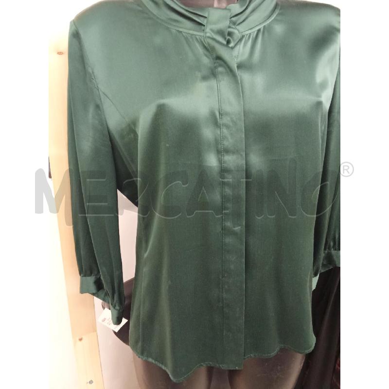 CAMICIA DONNA VERDE EFFETTO RASO RICCIO AL COLLO PENNYBLACK  | Mercatino dell'Usato San giorgio del sannio 2