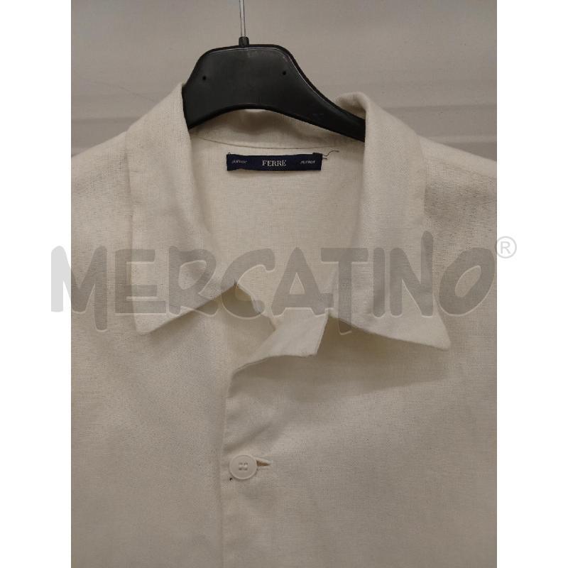 CAMICIA RAGAZZO GIANFRANCO FERRE BEIGE MANICHE TESSUTO | Mercatino dell'Usato San giorgio del sannio 2