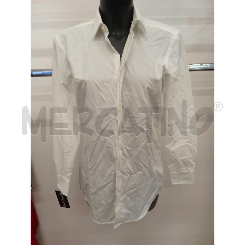 CAMICIA UOMO BIANCA HUGO BOSS RIGHE BIANCHE DET.GRIGIO | Mercatino dell'Usato San giorgio del sannio 1