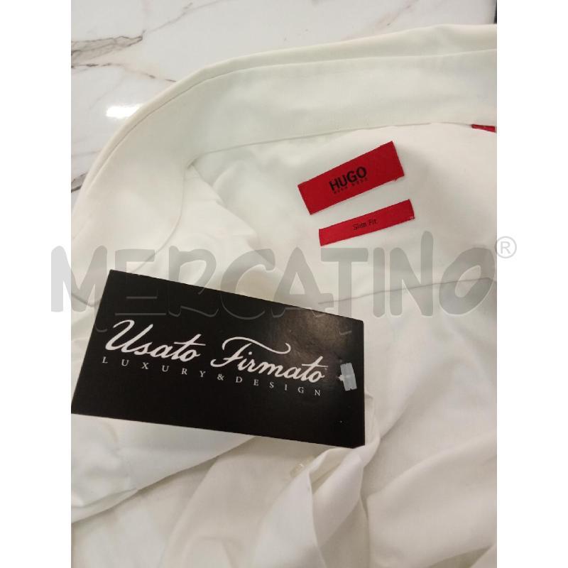 CAMICIA UOMO BIANCA HUGO BOSS RIGHE BIANCHE DET.GRIGIO | Mercatino dell'Usato San giorgio del sannio 5