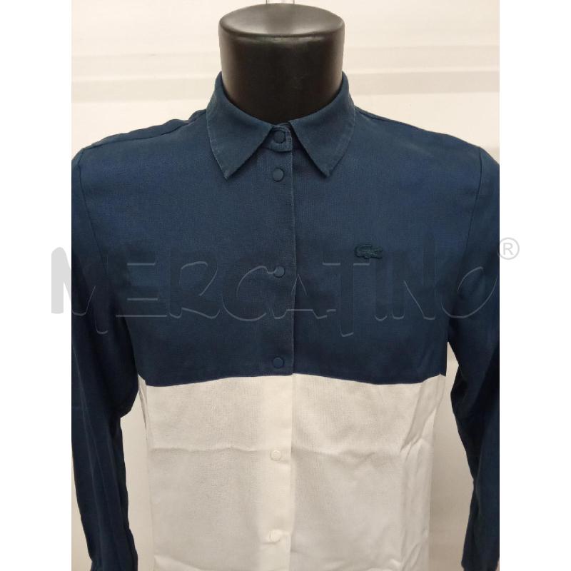 CAMICIA UOMO BLU BIANCA LACOSTE BOTTONI BIANCHI BLU  | Mercatino dell'Usato San giorgio del sannio 2
