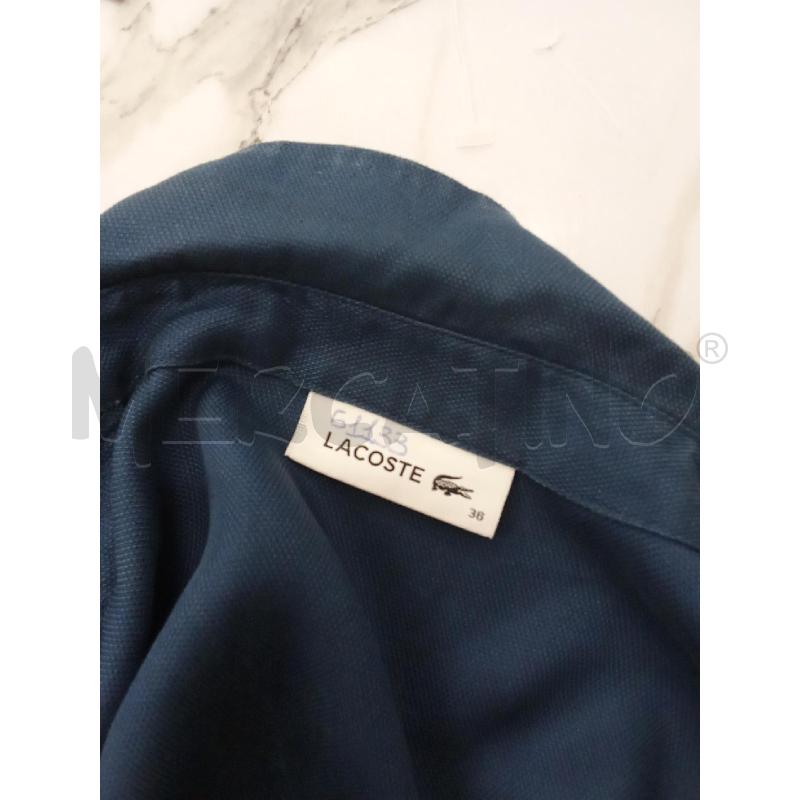 CAMICIA UOMO BLU BIANCA LACOSTE BOTTONI BIANCHI BLU  | Mercatino dell'Usato San giorgio del sannio 3