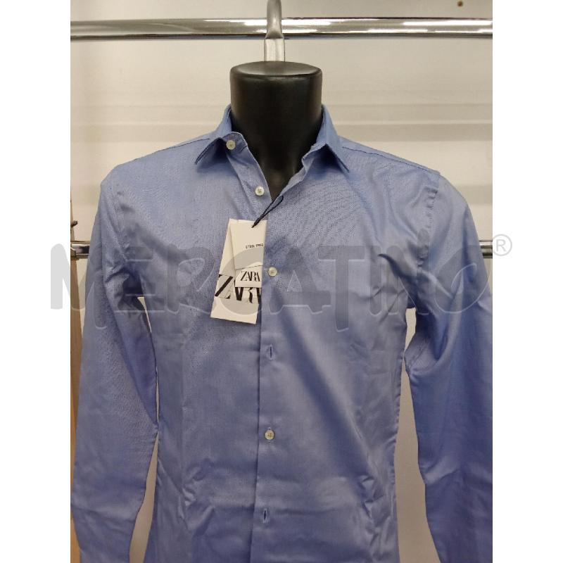 CAMICIA UOMO CELESTE ZARA | Mercatino dell'Usato San giorgio del sannio 2