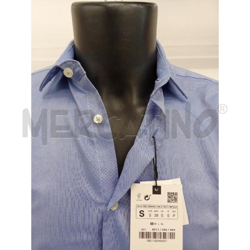CAMICIA UOMO CELESTE ZARA | Mercatino dell'Usato San giorgio del sannio 3