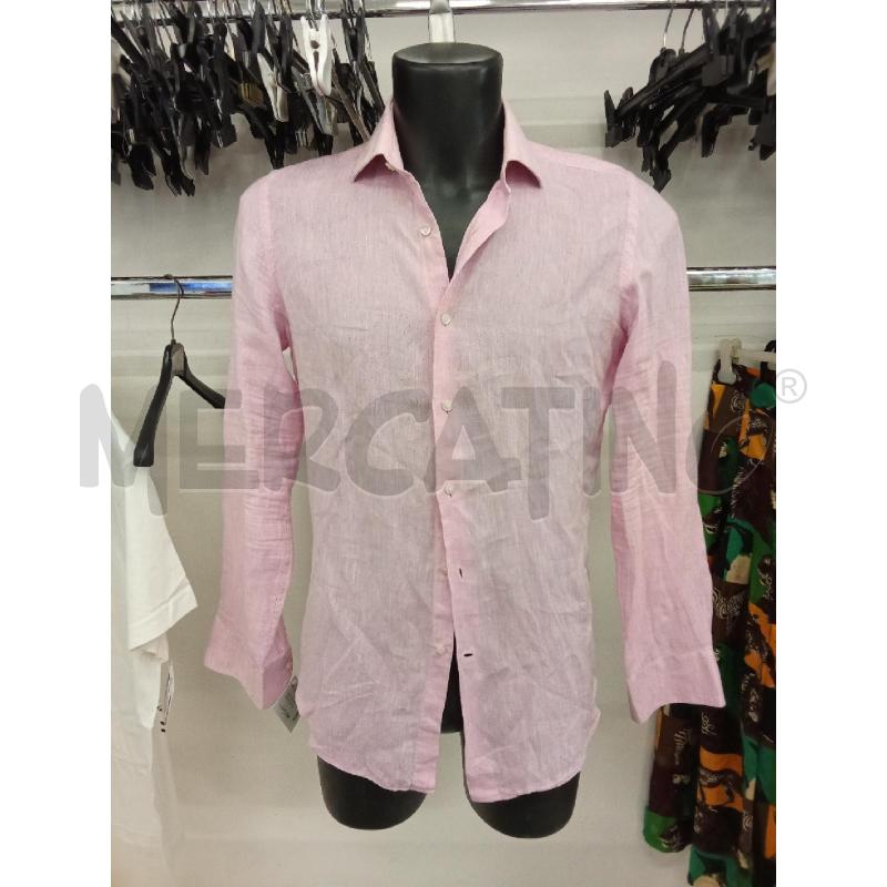 CAMICIA UOMO ROSA LINO MANICA LUNGA BAGUTTA | Mercatino dell'Usato San giorgio del sannio 1