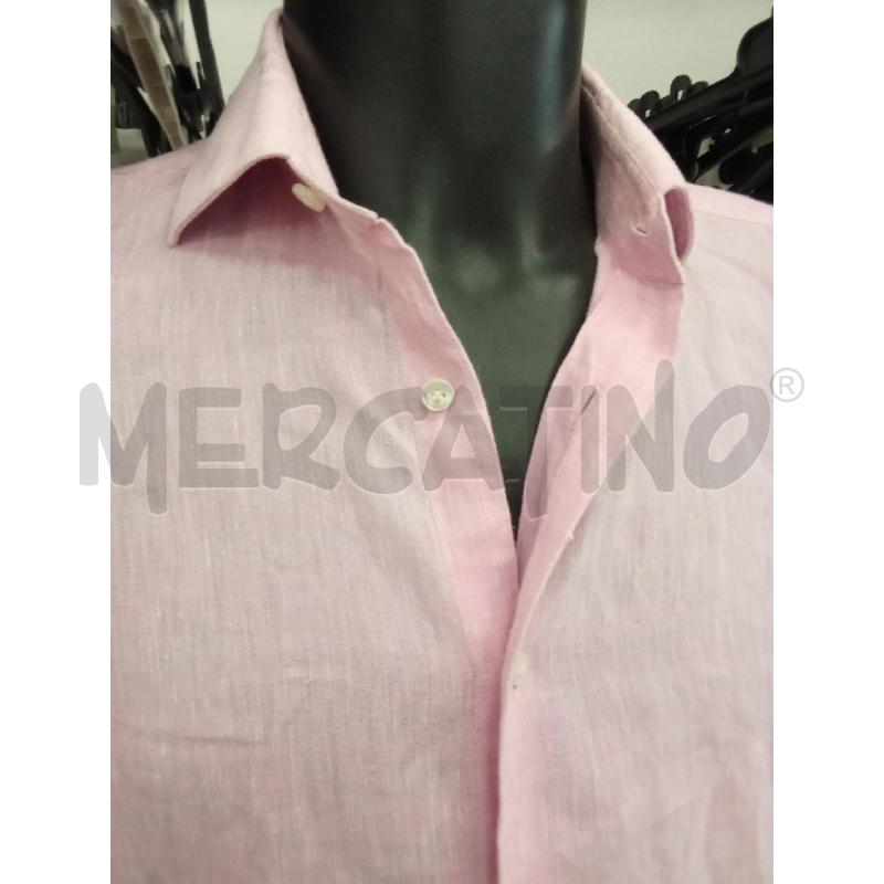 CAMICIA UOMO ROSA LINO MANICA LUNGA BAGUTTA | Mercatino dell'Usato San giorgio del sannio 2