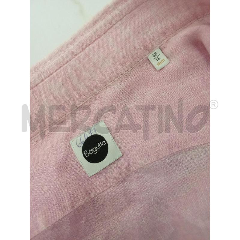 CAMICIA UOMO ROSA LINO MANICA LUNGA BAGUTTA | Mercatino dell'Usato San giorgio del sannio 4
