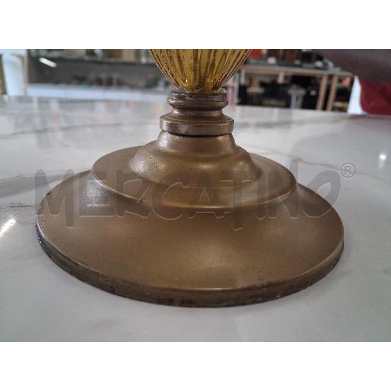 CANDELABRO METALLO DORATO VETRO  | Mercatino dell'Usato San giorgio del sannio 4