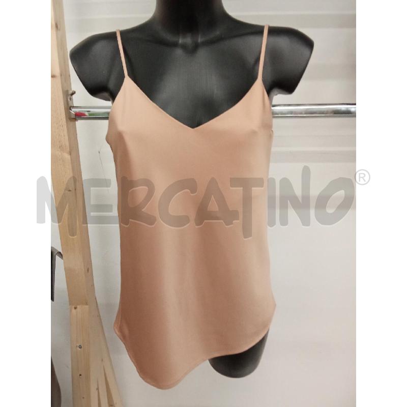 CANOTTA DONNA ROSA SATIN BRETELLINE MOTIVI | Mercatino dell'Usato San giorgio del sannio 1