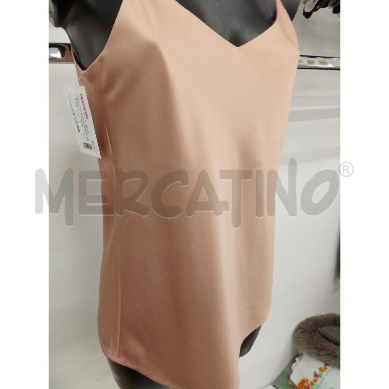 CANOTTA DONNA ROSA SATIN BRETELLINE MOTIVI | Mercatino dell'Usato San giorgio del sannio 2