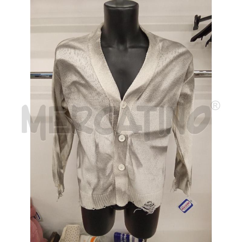 CARDIGAN UOMO SLAVATO GRIGIO BIANCO PR13 | Mercatino dell'Usato San giorgio del sannio 2