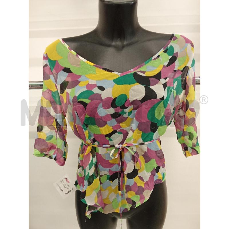 CASACCA DONNA MULTICOLOR ASIMEMTRICA SISLEY  | Mercatino dell'Usato San giorgio del sannio 2