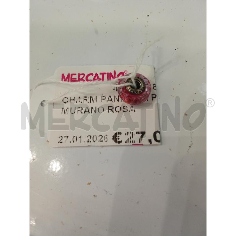 CHARM PANDORA PIETRA MURANO ROSA | Mercatino dell'Usato San giorgio del sannio 1