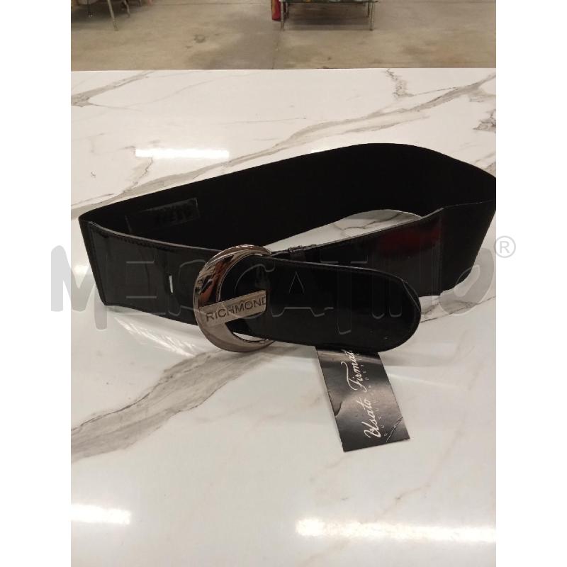 CINTURA DONNA NERA FIBIA ARGENTATA RICHMOND  | Mercatino dell'Usato San giorgio del sannio 1