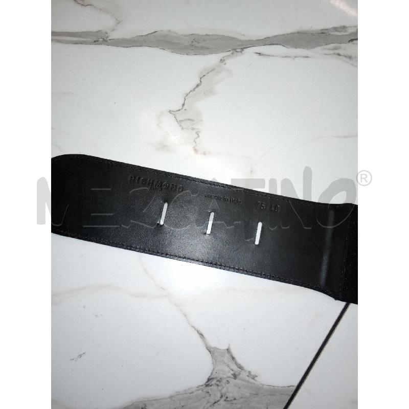 CINTURA DONNA NERA FIBIA ARGENTATA RICHMOND  | Mercatino dell'Usato San giorgio del sannio 3
