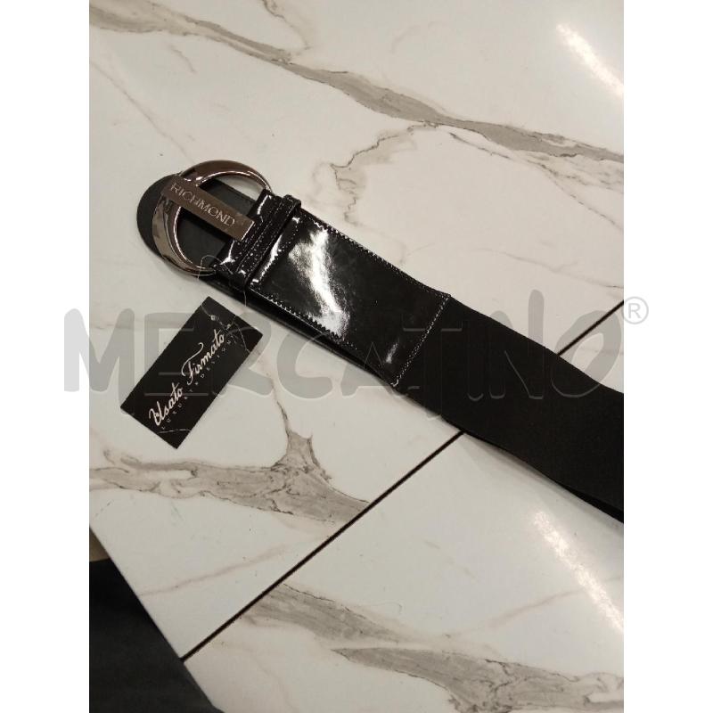 CINTURA DONNA NERA FIBIA ARGENTATA RICHMOND  | Mercatino dell'Usato San giorgio del sannio 4
