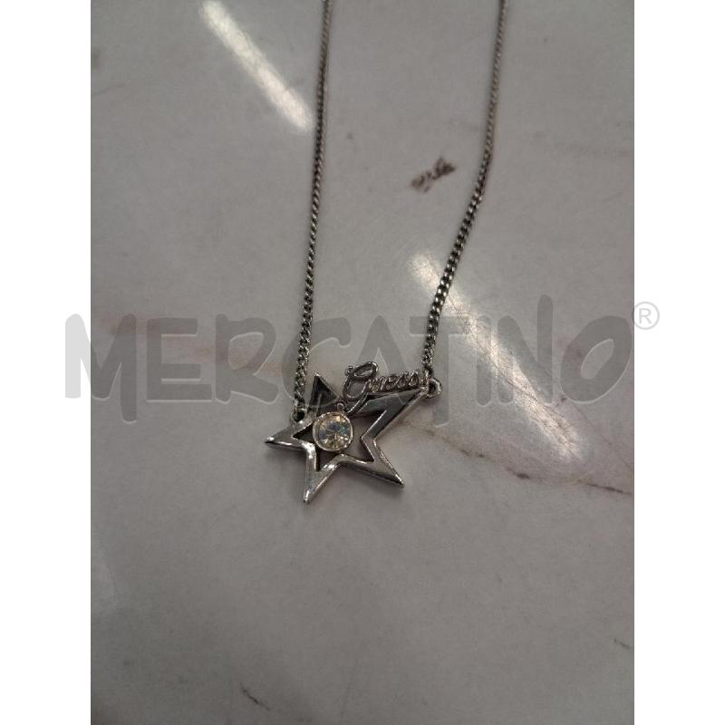 COLLANA ARGENTATA FILO GUESS CIONDOLO STELLA STRASS BIANCO | Mercatino dell'Usato San giorgio del sannio 2