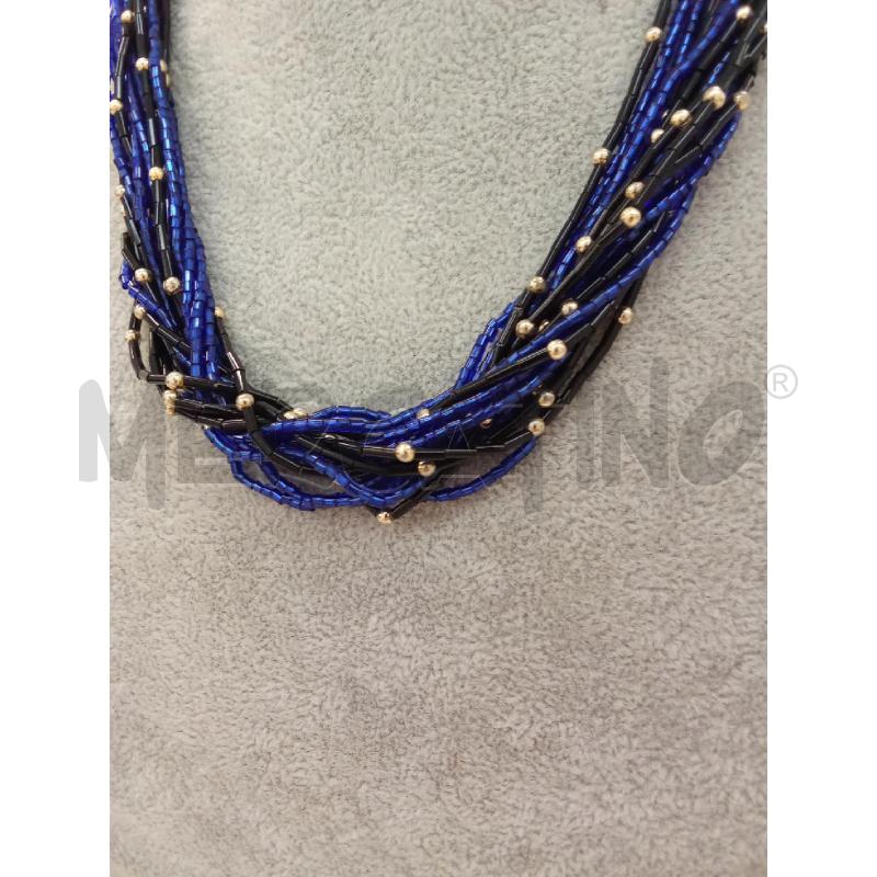 COLLANA BLU NERA PERLINE MULTIFILO | Mercatino dell'Usato San giorgio del sannio 4