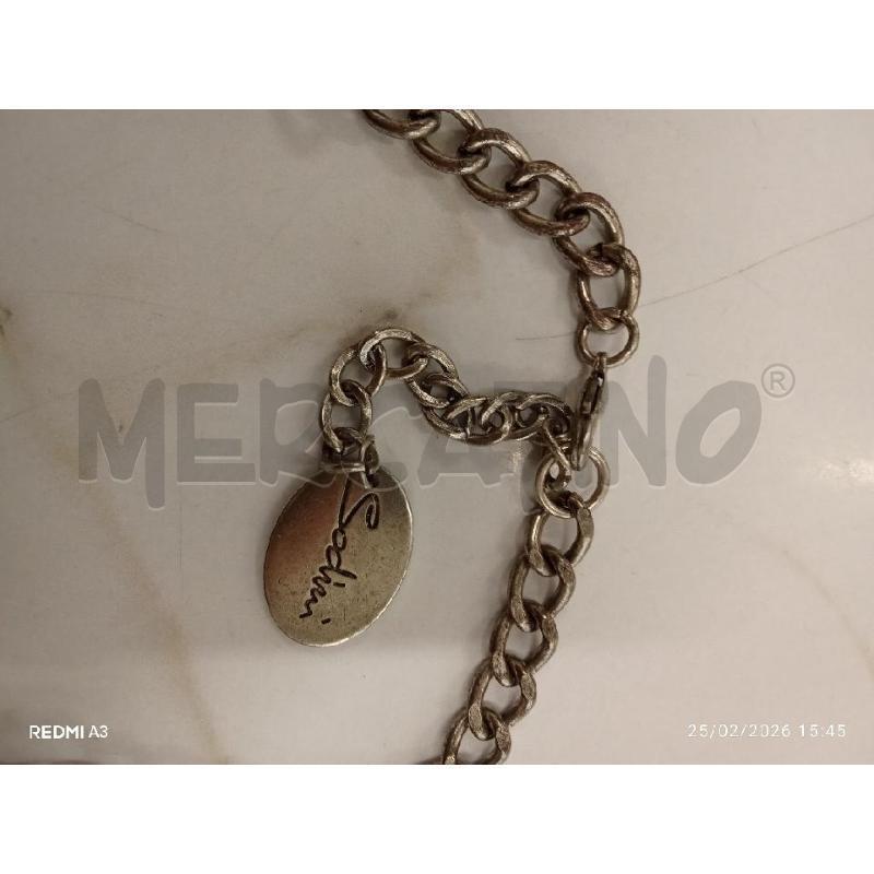 COLLANA CATENA FIORE PIETRE SODINI + ORECCHINI CERCHI | Mercatino dell'Usato San giorgio del sannio 4