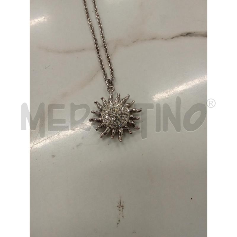 COLLANA CIONDOLO SOLE PENDENTE STRASS ARGENTATO | Mercatino dell'Usato San giorgio del sannio 2