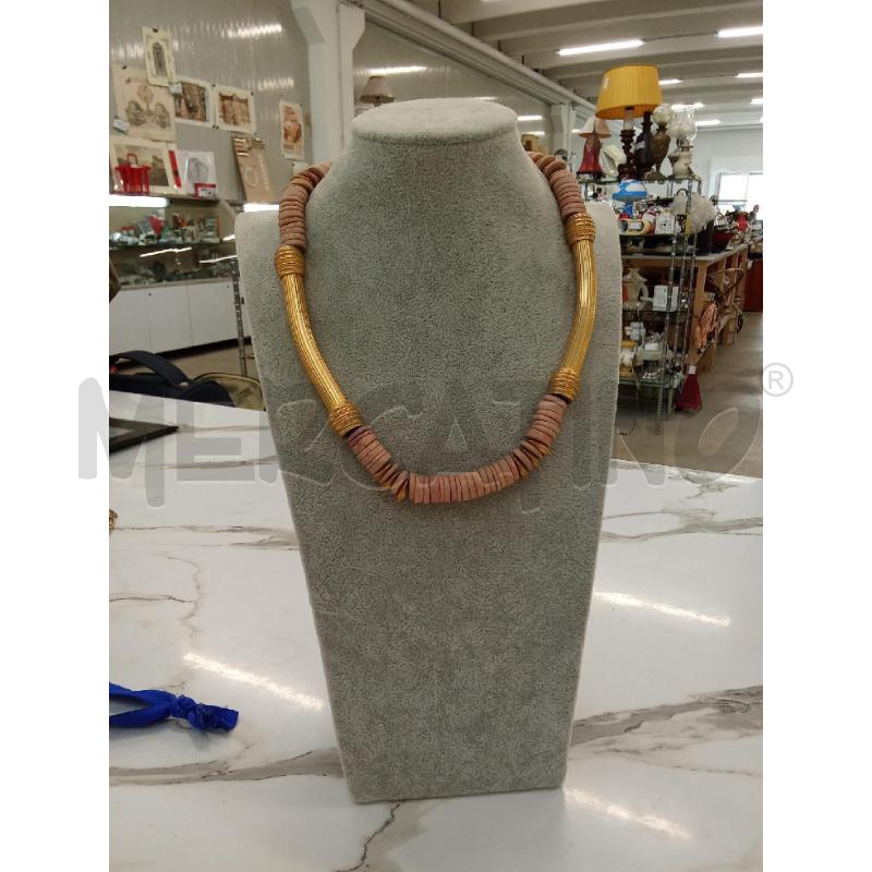 COLLANA DORATA CERCHI ROSA CHIUS VITE  | Mercatino dell'Usato San giorgio del sannio 1