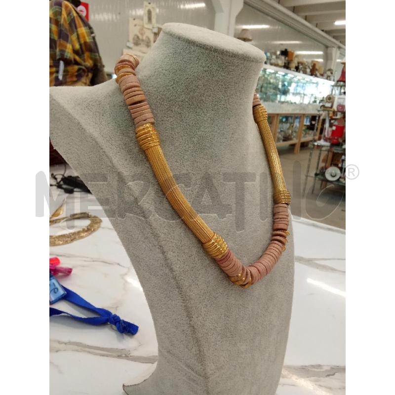 COLLANA DORATA CERCHI ROSA CHIUS VITE  | Mercatino dell'Usato San giorgio del sannio 2