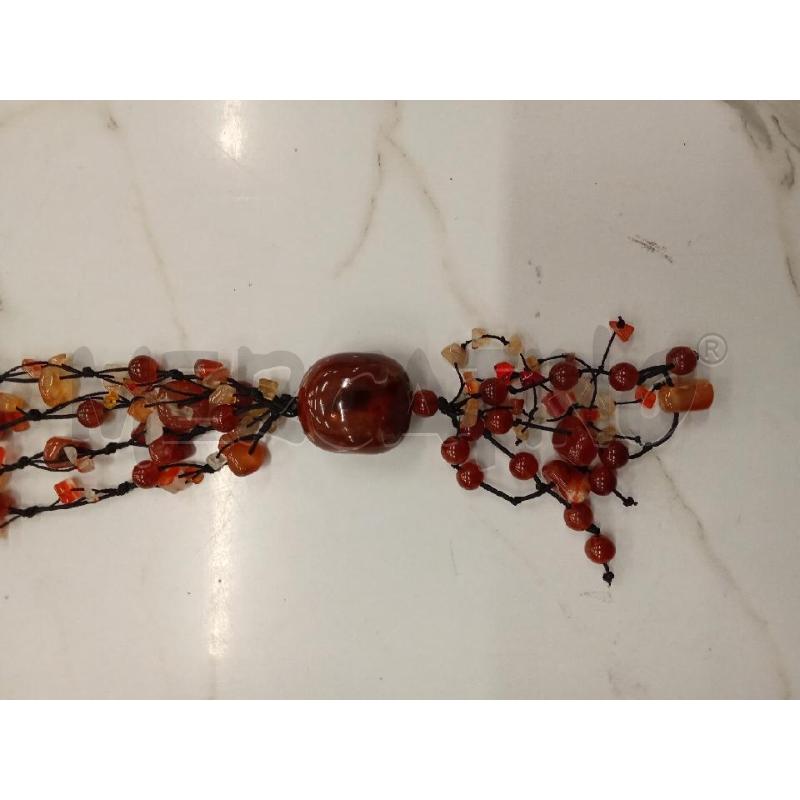 COLLANA PIETRE ARANCIONI MULTIFILO PIETRA PENDENTE | Mercatino dell'Usato San giorgio del sannio 2