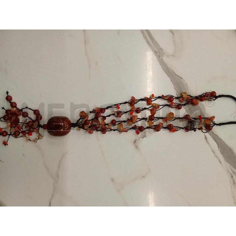 COLLANA PIETRE ARANCIONI MULTIFILO PIETRA PENDENTE | Mercatino dell'Usato San giorgio del sannio 3