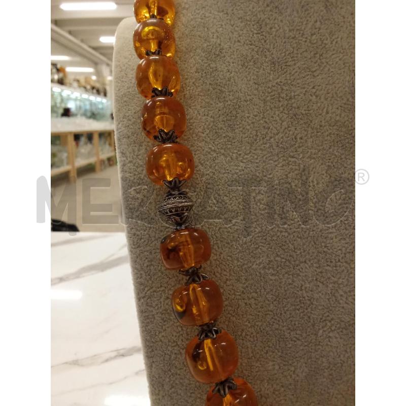 COLLANA SFERE GRANDI GIALLO INSERTI GRIGIO | Mercatino dell'Usato San giorgio del sannio 2