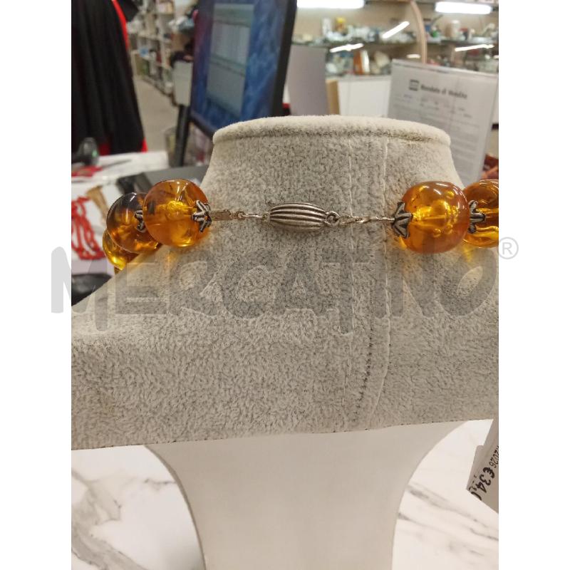 COLLANA SFERE GRANDI GIALLO INSERTI GRIGIO | Mercatino dell'Usato San giorgio del sannio 3