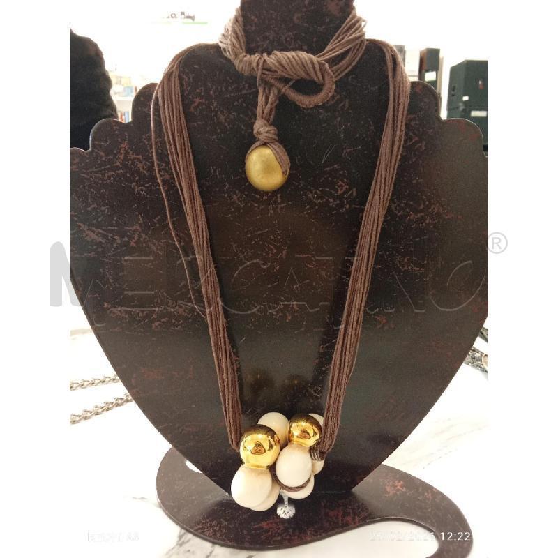 COLLANA THUN FILI MARRONI  | Mercatino dell'Usato San giorgio del sannio 1