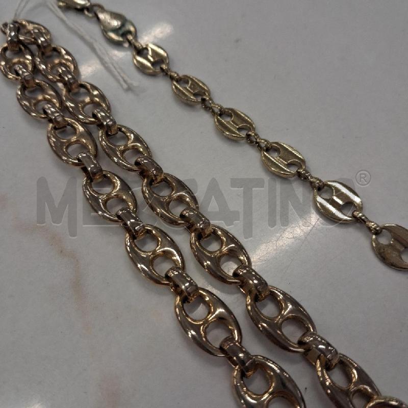 COLLANA + BRACCIALE ARGENTATO CATENA | Mercatino dell'Usato San giorgio del sannio 2